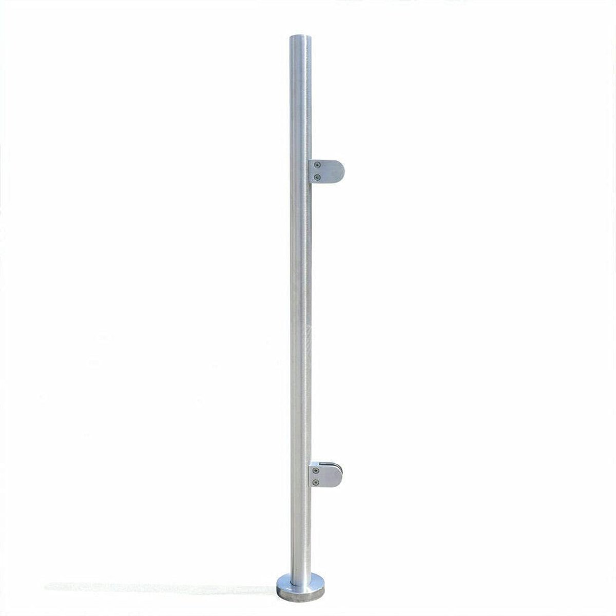 Stalen balustrade, balustrade, trapleuning, balkonleuning, glazen balustrade, palen, 110 cm (eindpost)