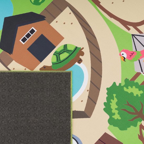 Home Vloerkleden Voor Kinderen Laagpolige Vloerkleden Voor Kinderkamer Met Versch. Designs Speelvloerkleden Meerkleurig, Maat:200 cm vierkant, Kleur:Beige van Home — afbeelding 3