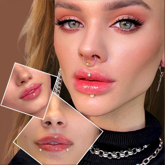 16G 12Pcs chirurgisch staal Tragus piercing sieraden neus Studs Lip Stud Labret Tragus oorbel platte achterkant Studs oorbellen Hypoallergeen kraakbeen Helix piercing sieraden 6/8mm — afbeelding 5