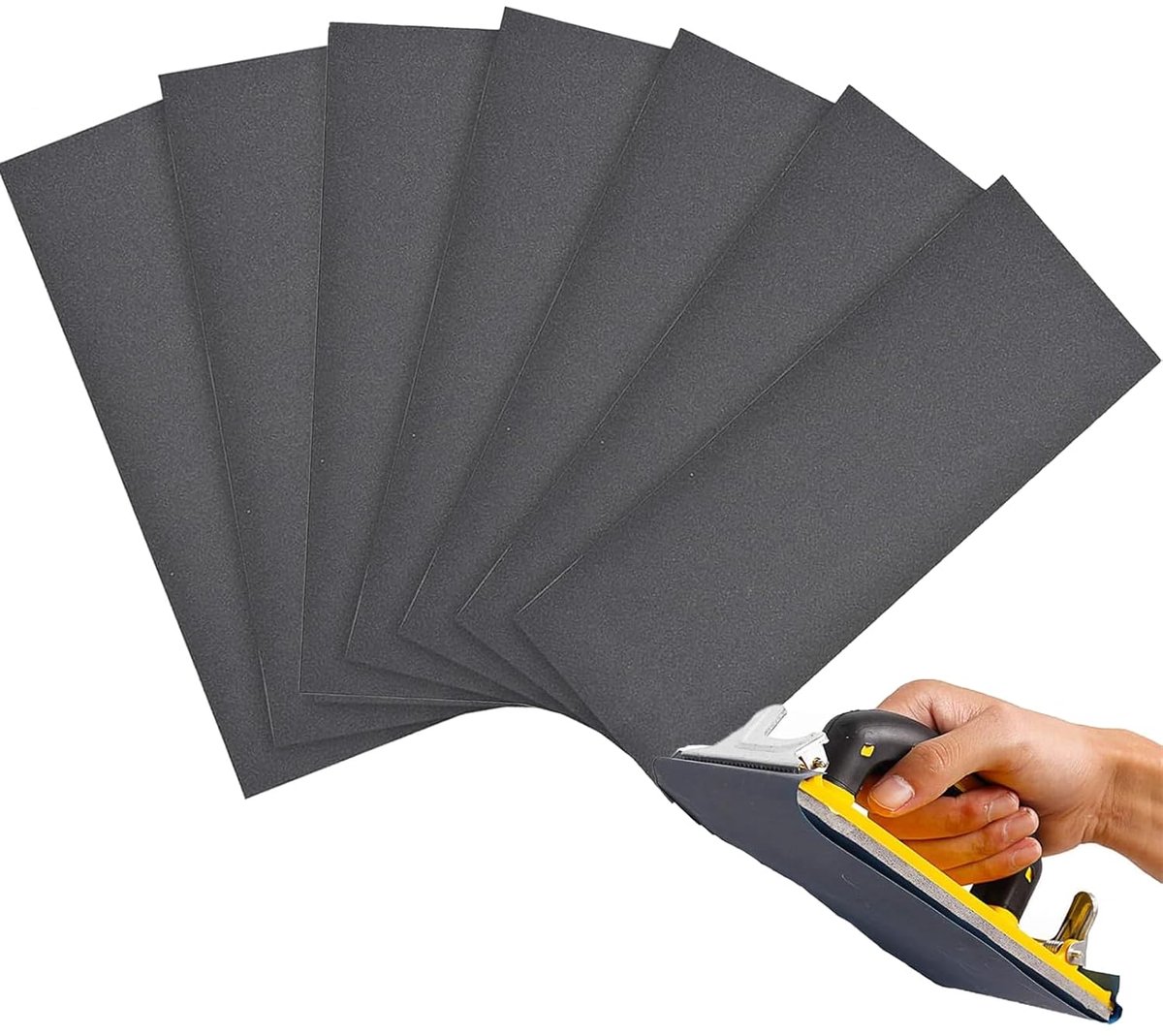 Schuurpapierset, schuurpapier, fijne korrel 1000, 1200, 1500, nat en droog, metaal, 9 x 23 cm, voor auto, metaal, verf, houten meubels