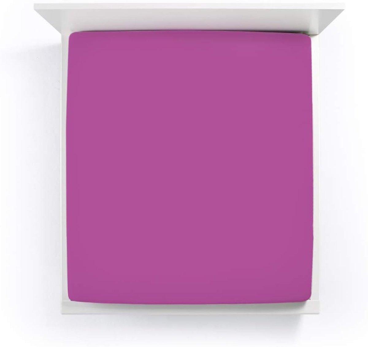 Jersey hoeslaken 180/200 - 200/220 cm - fuchsia - zacht en ademend - SnelShoppen