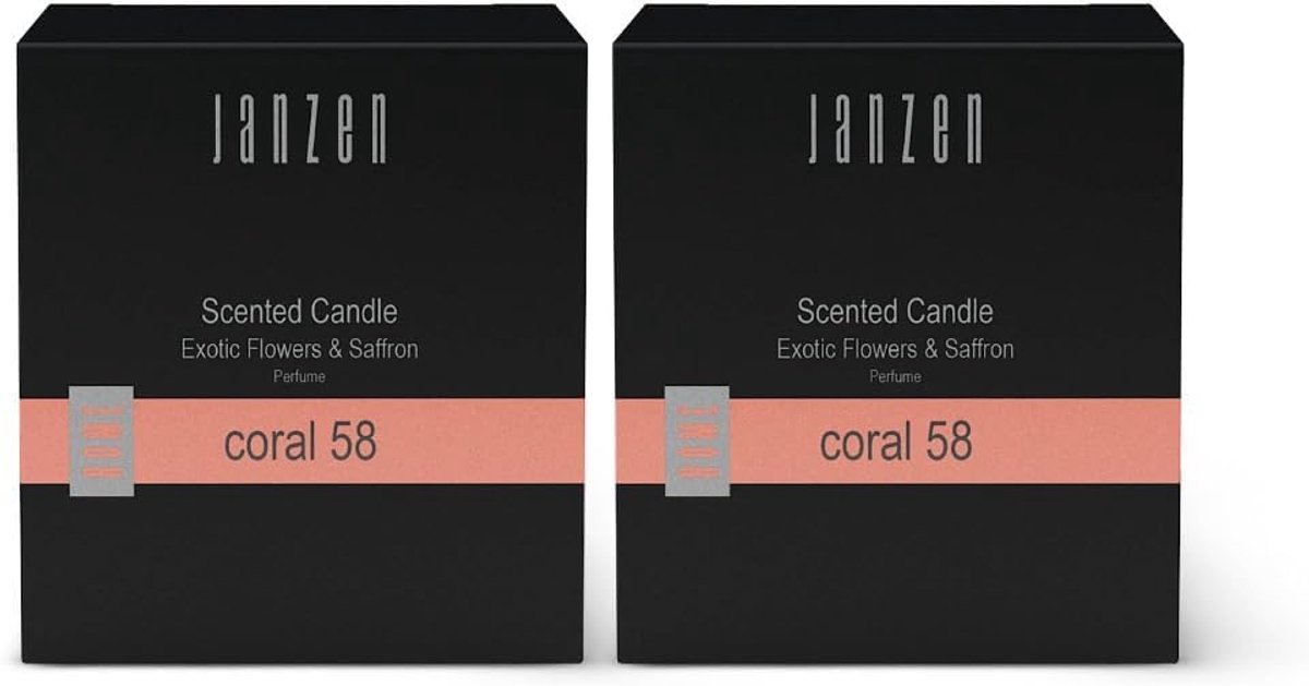 Geurkaars 2-pack - Coral 58 - Luxe geur - Creëer een sfeervolle ambiance - SnelShoppen