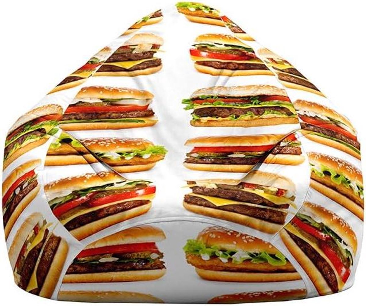 Zitzakhoezen - Opbergzak Stoelhoes - Speelgoed Opbergen - Hamburger Design - 70x80 cm - Bruin