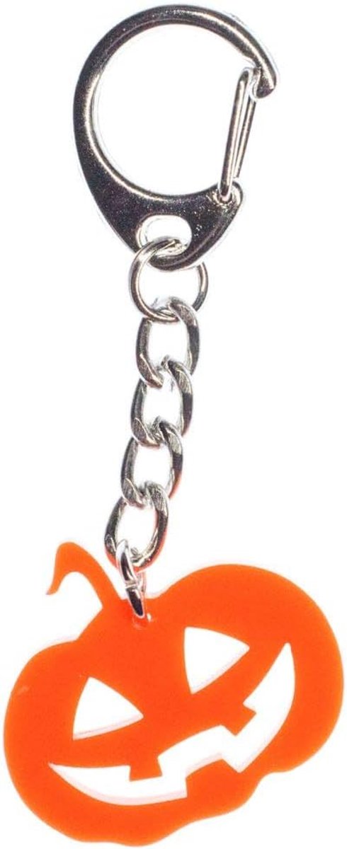Pompoen sleutelhanger Halloween pompoen acryl oranje - handgemaakt modesieraad I hanger sleutelring sleutelhanger sleutelhanger, oranje, 30mm