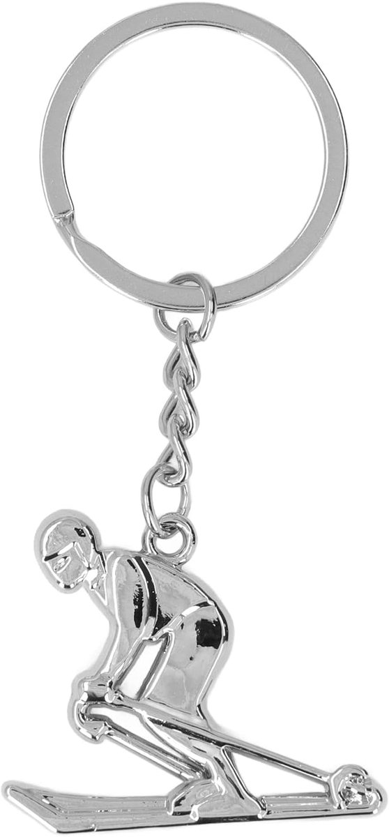 Metalen Ski-sleutelhangers Leuke Gevormde Modieuze Skiër-sleutelhanger Hanger-sleutelhanger voor Wedstrijd Souvenirs Geschenken(X-1338 Skiër)