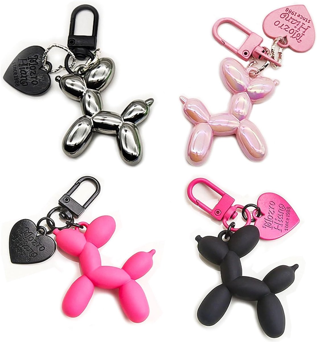 8 stuks sleutelhanger hond ballon decoratie sleutelhanger met sleutelhanger voor huisdieren auto