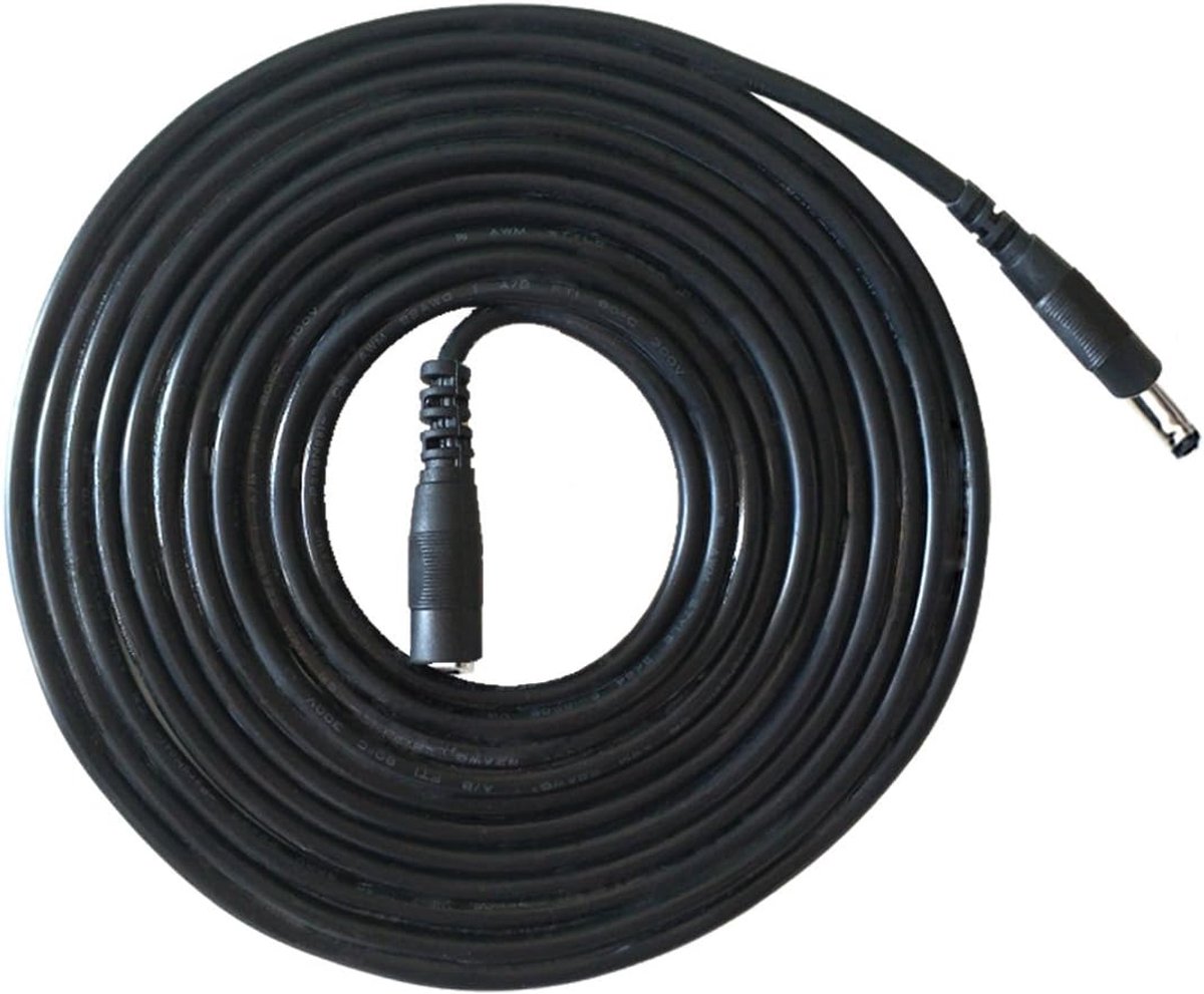 3 m DC Verlengkabel, 3,5 mm x 1,35 mm, Man Naar Vrouwelijke Stekker-Verlengkabel Voor Camera's, Voedingsadapter, IP-Camera, Zwart