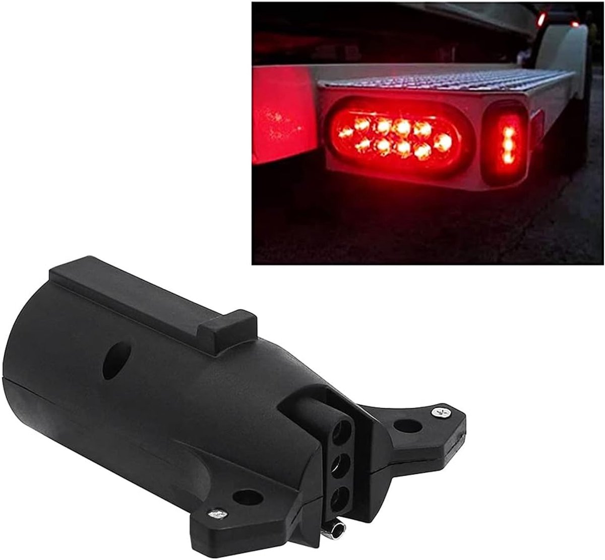 Plug 7 Pin Ronde naar 4 Pin en 5 Pin Flat Blade Trailer Adapter voor Trailer Trekhaak Weerbestendig