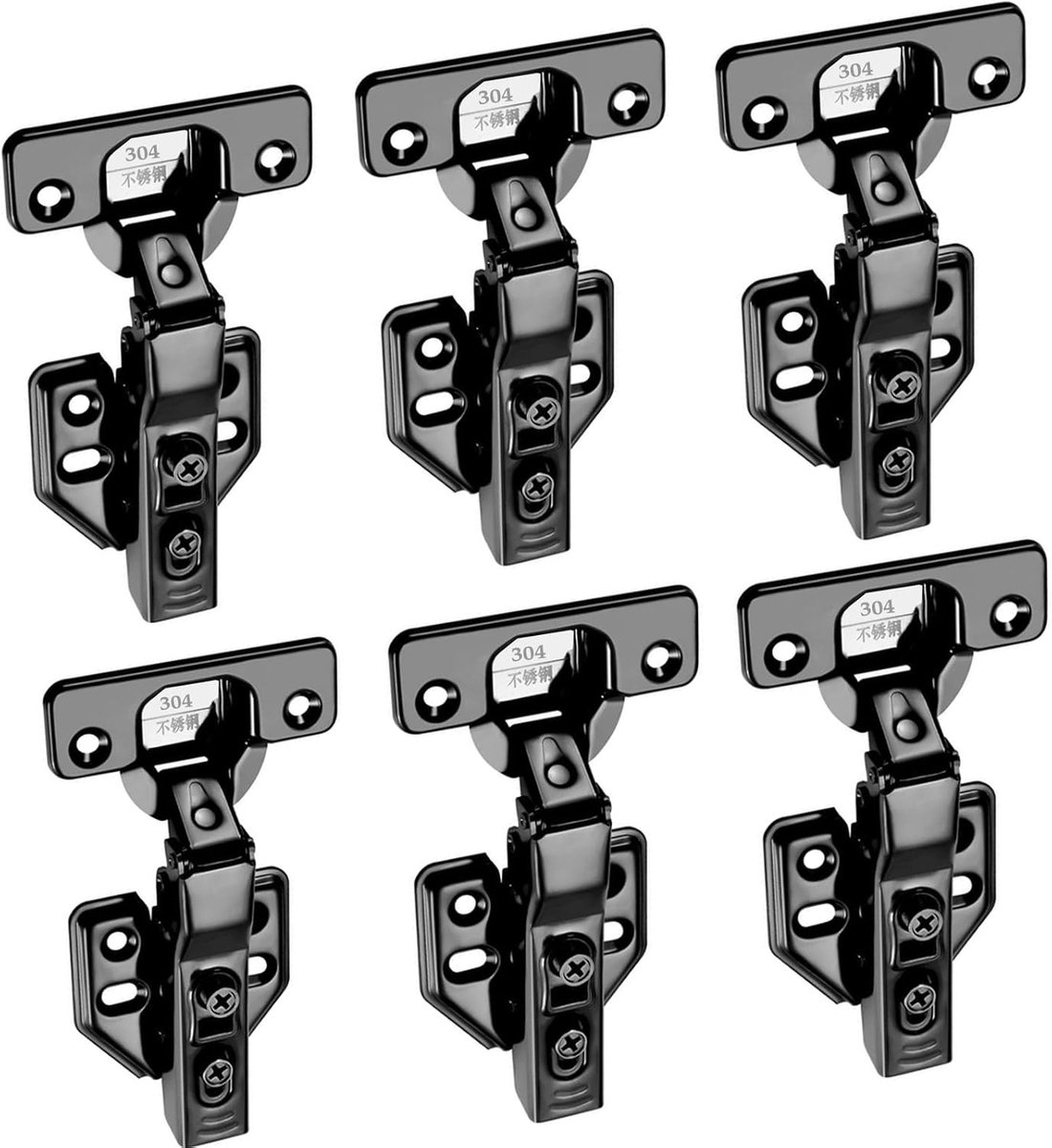 Scharnieren 35mm 110° Kastdeur Scharnier Opvouwbare Veer Keukendeur Scharnier met Schroeven voor Volledige Mute Overlap