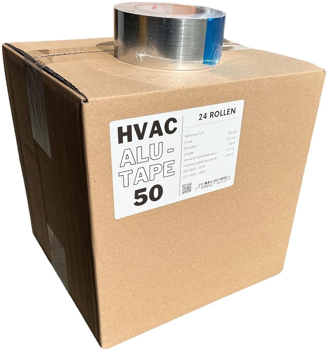 Aluminium tape 50mm - sterke kwaliteit - 45m lang - ideaal voor HVAC toepassingen - SnelShoppen