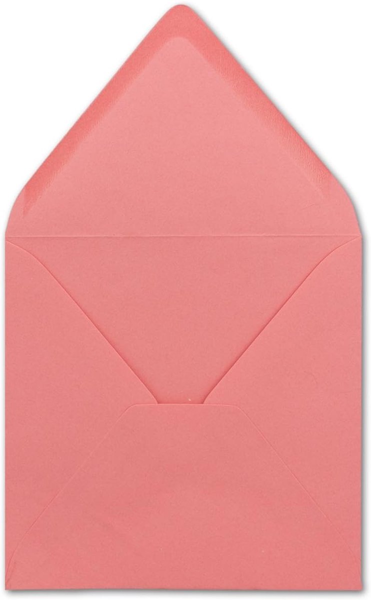 25 stuks enveloppen roze - vierkant 14 x 14 cm - nat lijmen - puntige flap - ideaal voor Kerstmis - GL xx agent