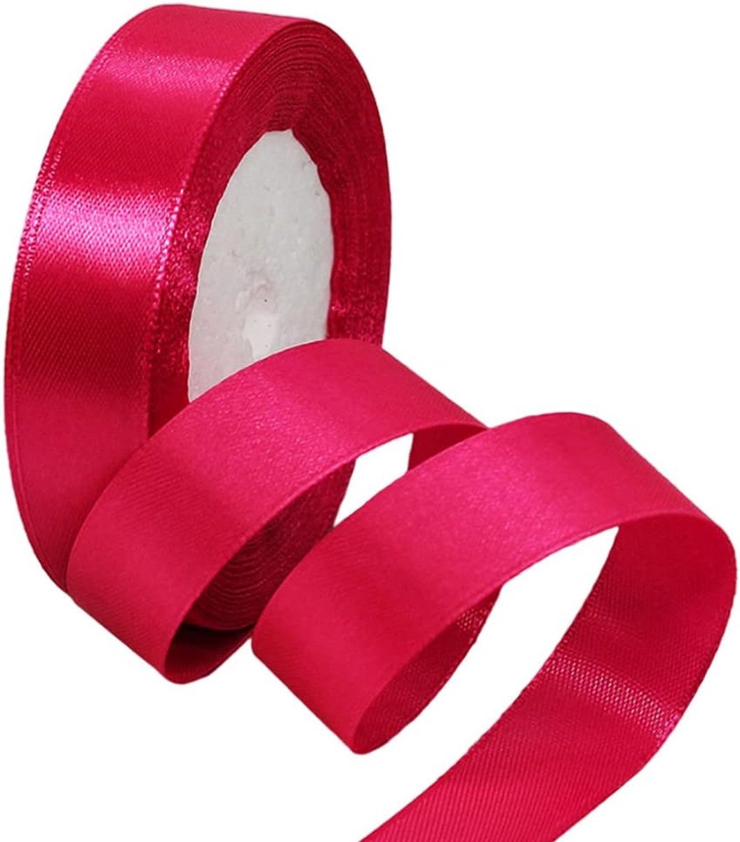 lint 20mm voor cadeauverpakking,22M dubbelzijdig satijnen lint Rose polyester lint ballon lint stof dik lint voor knutselen, Kerstmis, Valentijnsdag, boeketten, taart bruiloft decoratie