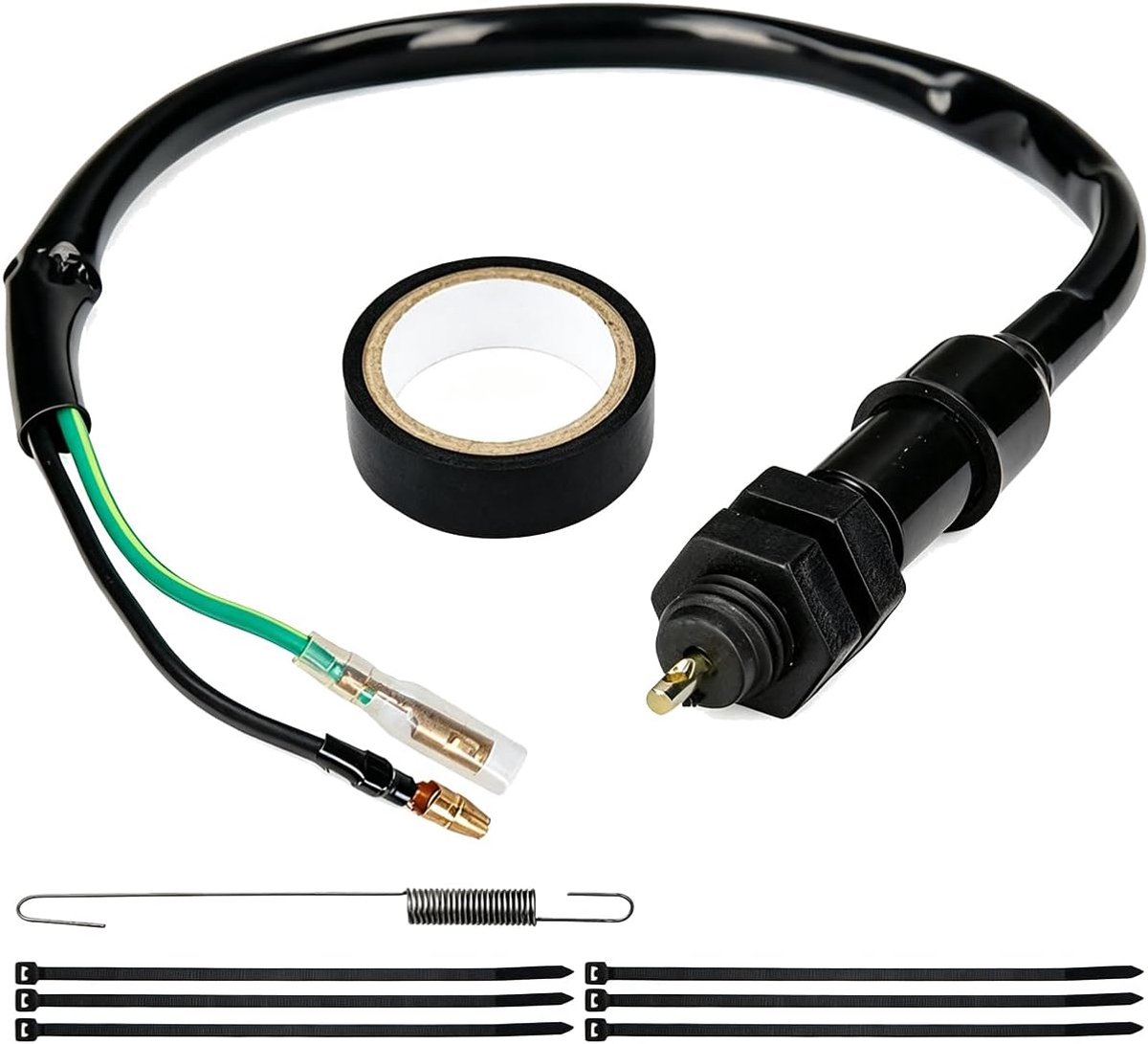 2-aderige remlichtschakelaar voor motorfietsen, ATV, scooters, dirtbikes, quads en bromfietsen, voor Honda, Kawasaki, Suzuki, Yamaha