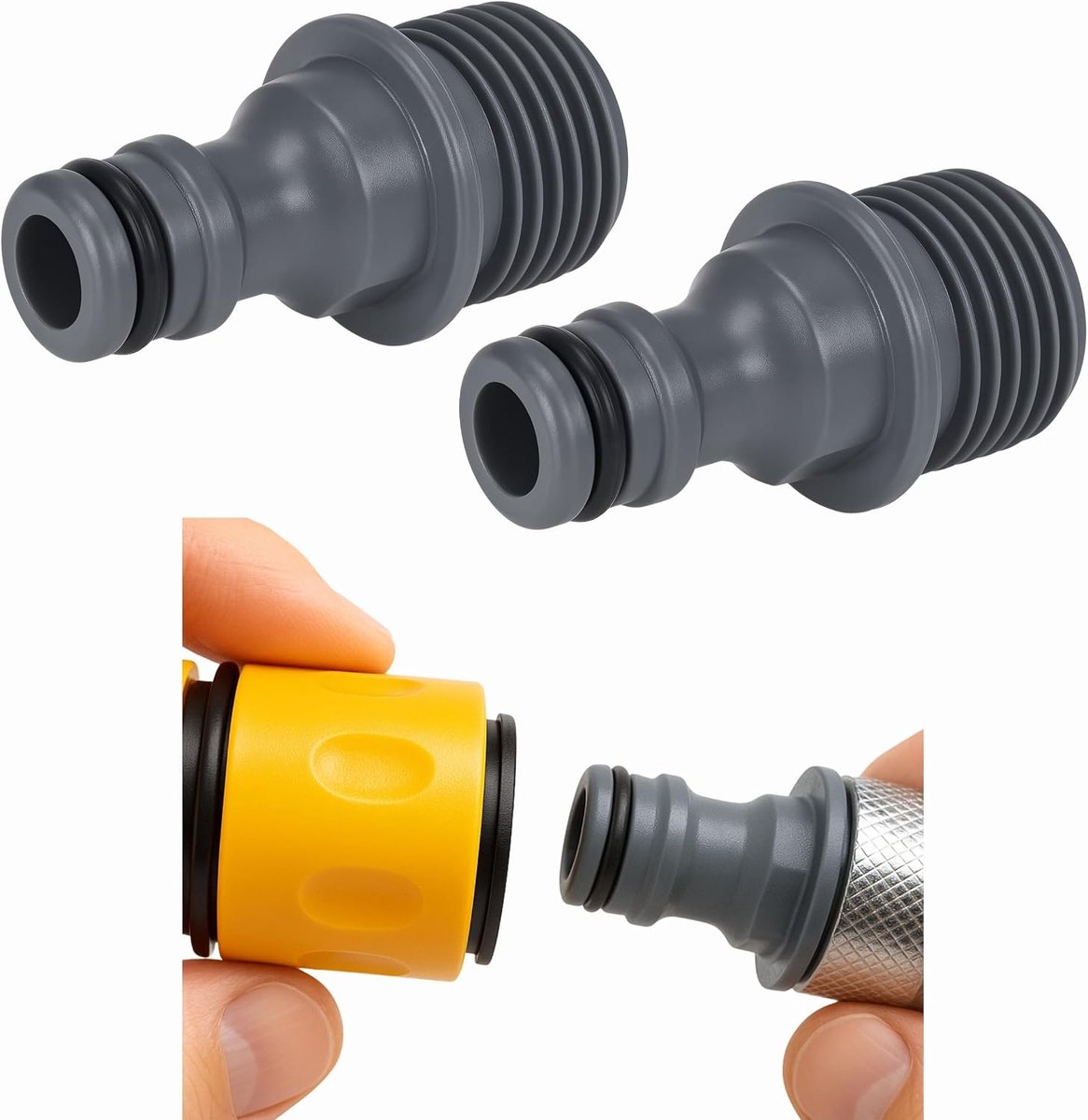 Faucet connector 1/2" BSP - 2 stuks - snelkoppeling - lekvrije verbinding voor tuinbewatering - ShopVlot