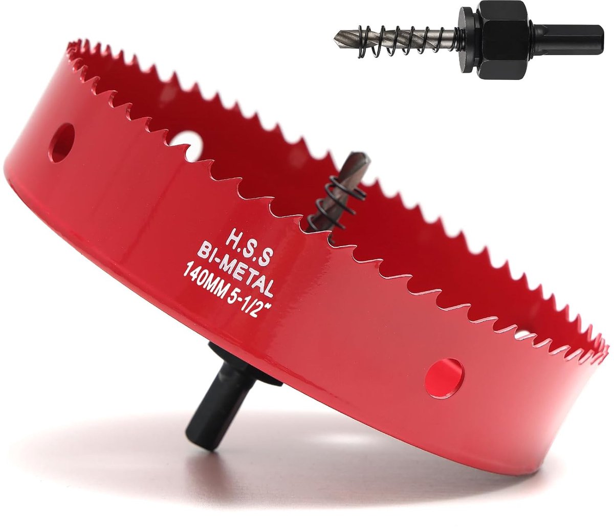 Holesaw 140 mm Hout - Bimetalen staal - Hex adapter en centerbit - Snelle en efficiënte zaagervaring - ShopVlot