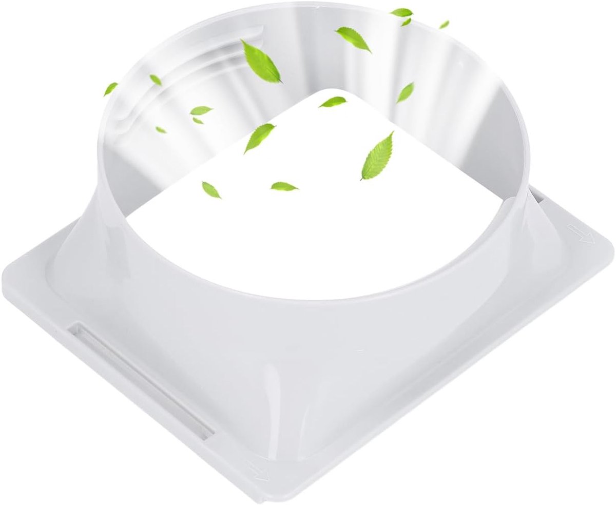 Airconditioning afvoerslang adapter 150 mm - vierkant naar rond - ABS materiaal - eenvoudig te installeren - ShopVlot