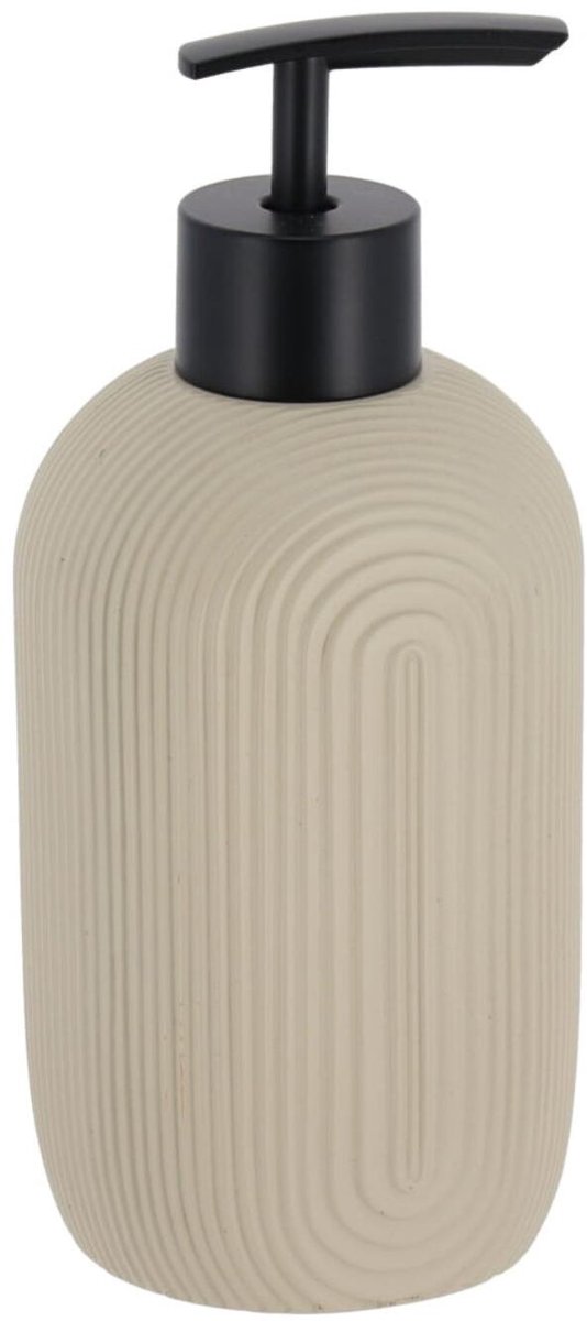 Tendance zeeppomp / zeepdispenser Provence - beige - 400ml - rond - 16 x 7 cm - polyresin