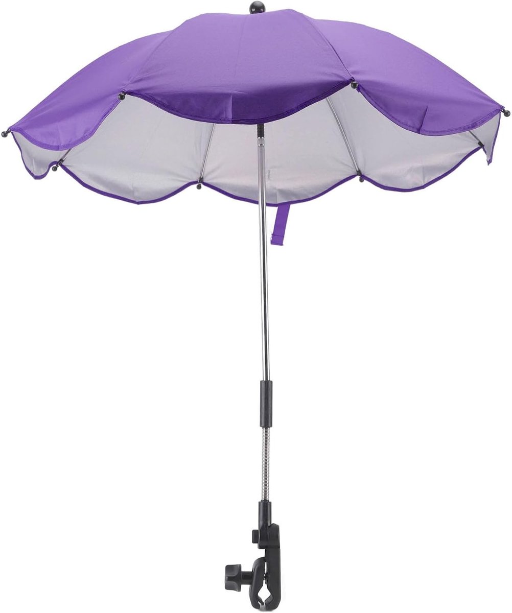 Stroller parasol 14in - universele parasol met klem - UV-bescherming - ideaal voor kinderwagen en rolstoel - ShopVlot