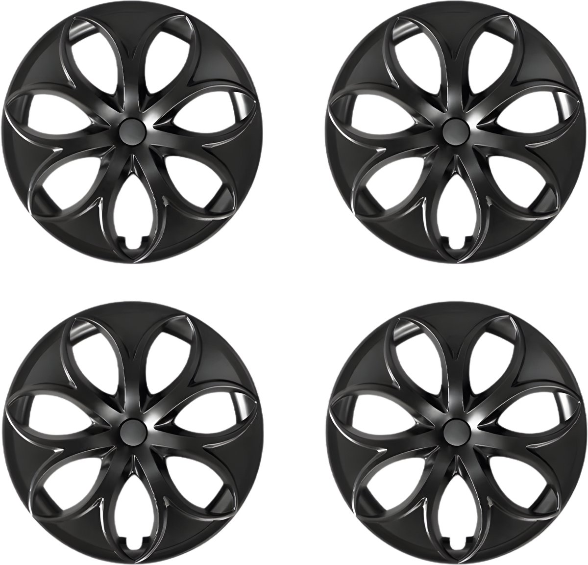 Wieldoppen 19 Inch Set 4 Stuks - Velgen - Tesla Model Y 2020-2024 Bloemblaadje Stijl - Auto Accessoires