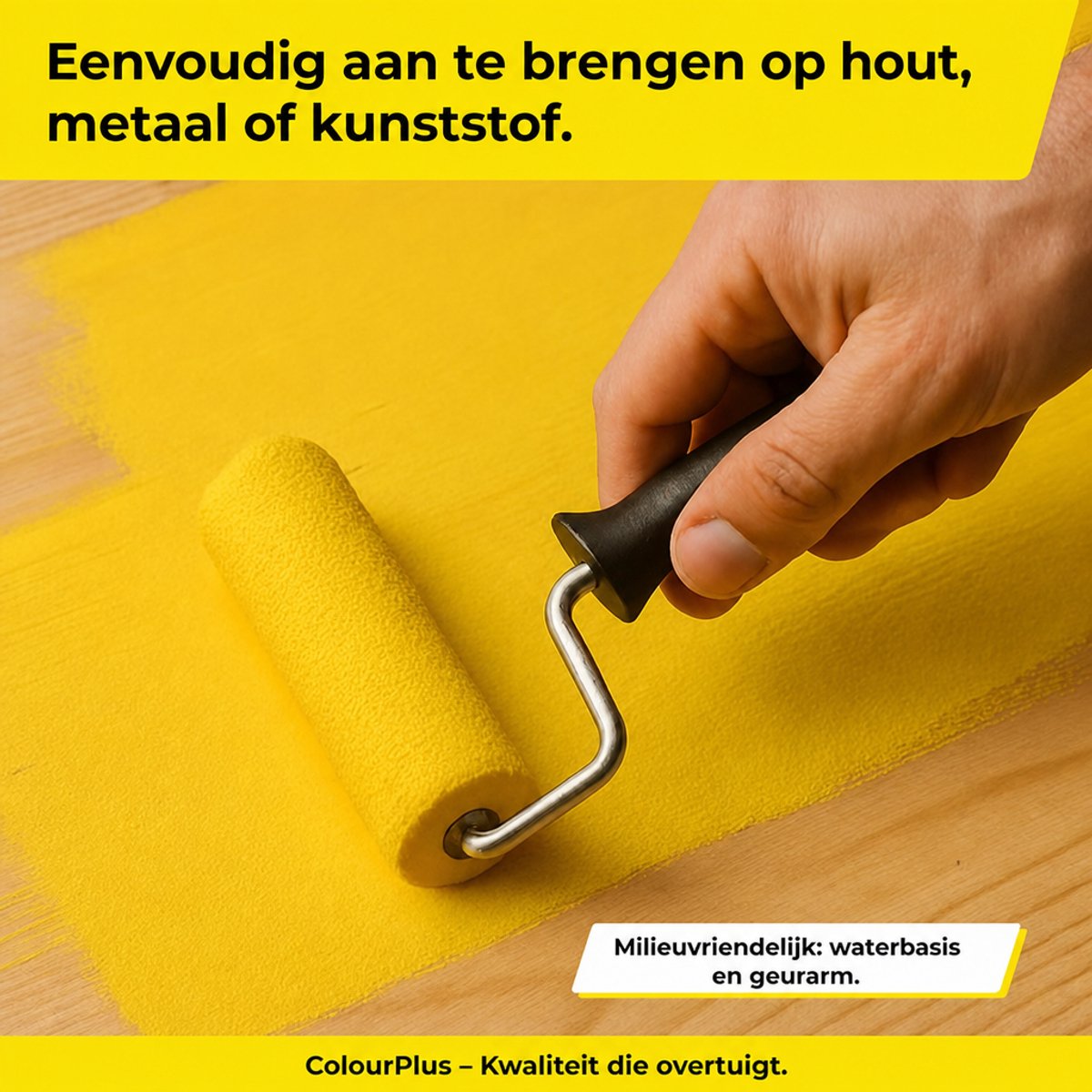 ColourPlus Lakverf - Dekkende Verf - Acrylverf - 2-in-1 - Weerbestendig - Zijdeglans - Nootbruin - 3x750ml (2.25L)