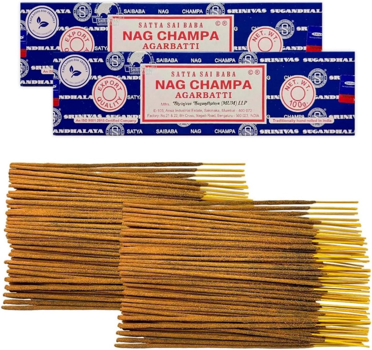 Wierookstokjes 200g - Satya Nag Champa - 100% Natuurlijk - Ideaal voor meditatie - ShopVlot