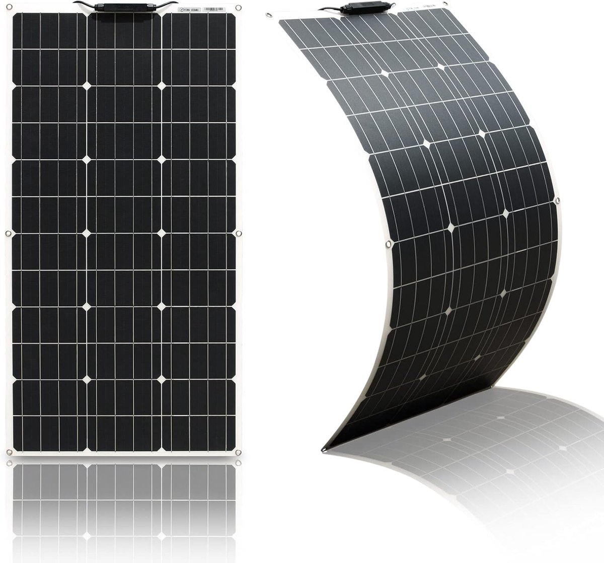 100W Flexibel Zonnepaneel draagbaar 18V Monokristallijn Zonnepaneel zeer efficiënte zonnepanelen zijn geschikt voor 12 V batterij, utdoor oplader, camper, jachtboot, outdoor-avontuur