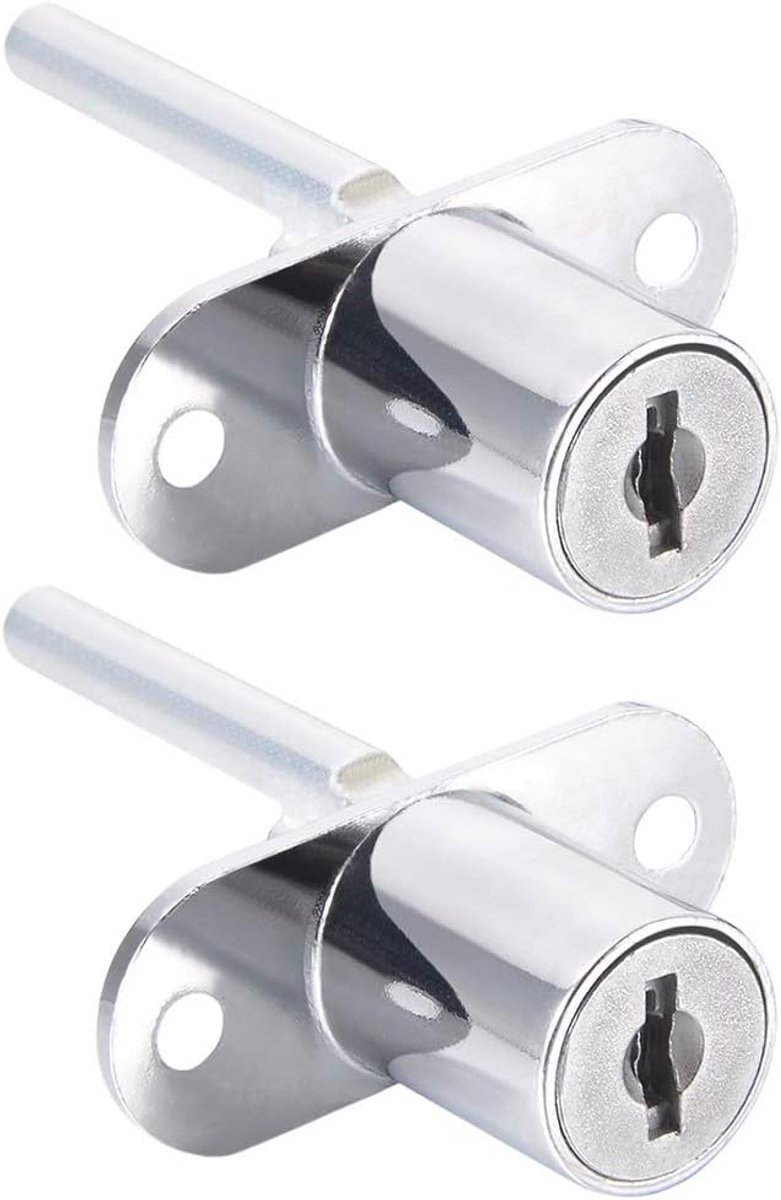 sourcing map 2 stuks ladeslot, 5/8 inch/16 mm diameter. 32 mm lange cilinder, verschillende sleutels 16mm, 2er Pack zilver