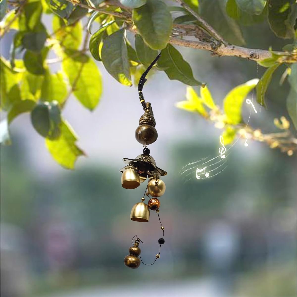 Retro legering windspel Lucky Gourd enkele dier hanger tuin binnenplaats decoratie