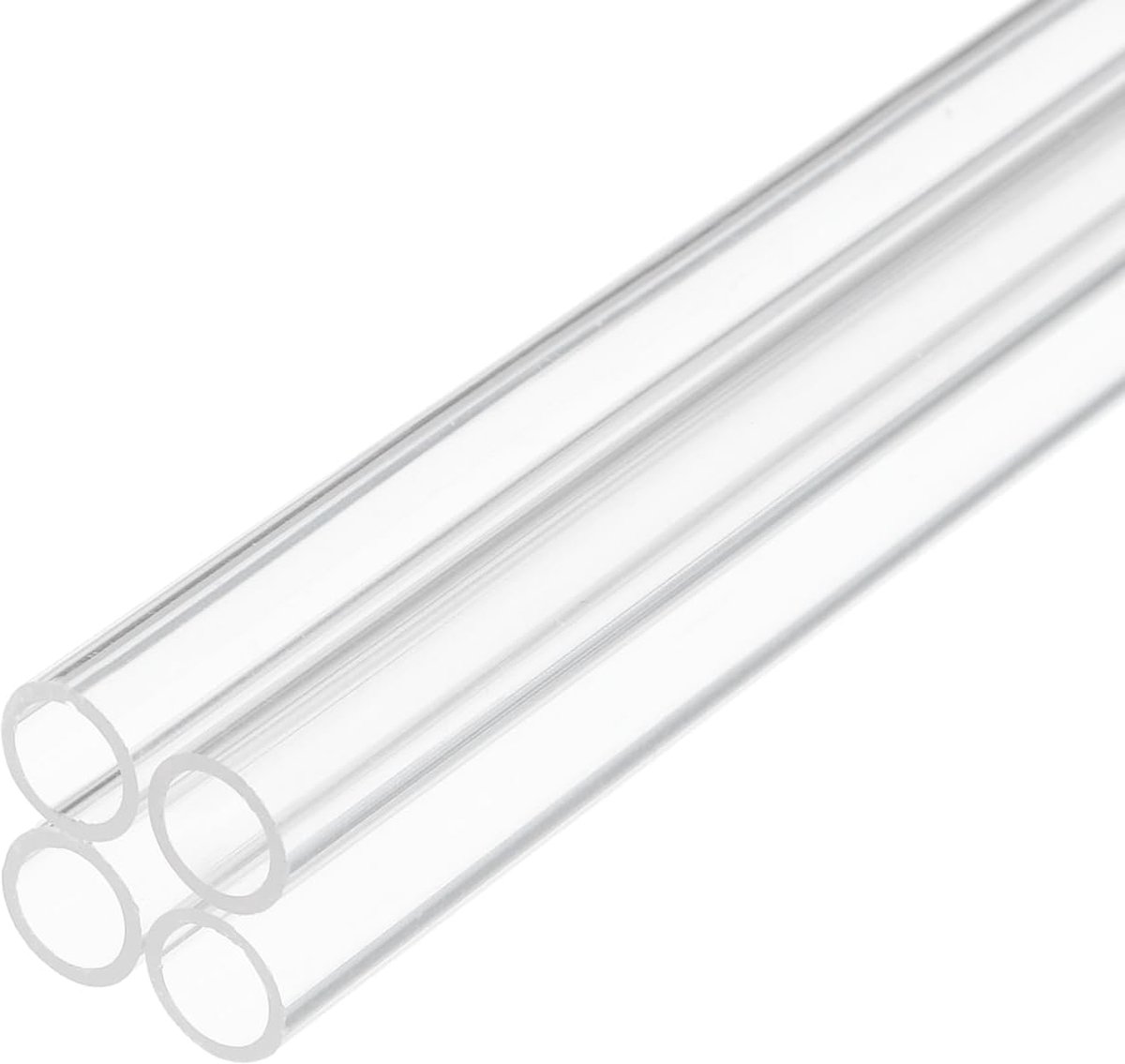 14 inch doorzichtige plastic stijve buis 6 mm x 8 mm (1/4 "x 5/16") acryl buis ronde polycarbonaat buis, [voor sanitair, hydrauliek, aquarium, doe-het-zelf] - 4 stuks