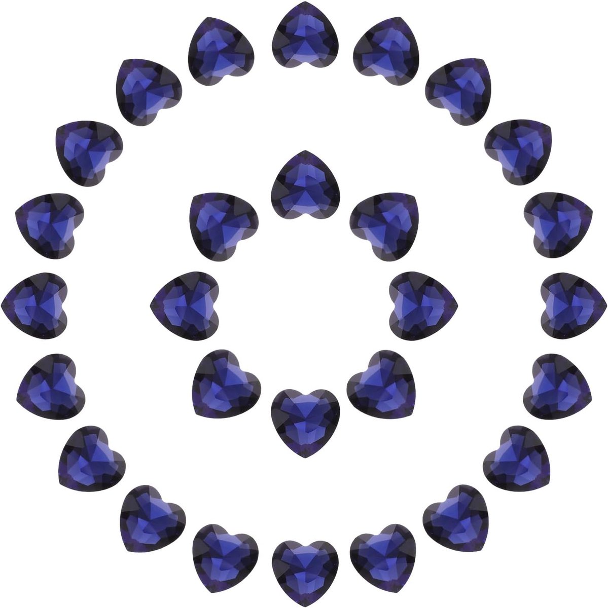 Strassteentjes met puntige achterkant, 10 mm, voor het maken van sieraden, kostuums, doe-het-zelf, knutselen, 30 stuks, donkerblauw