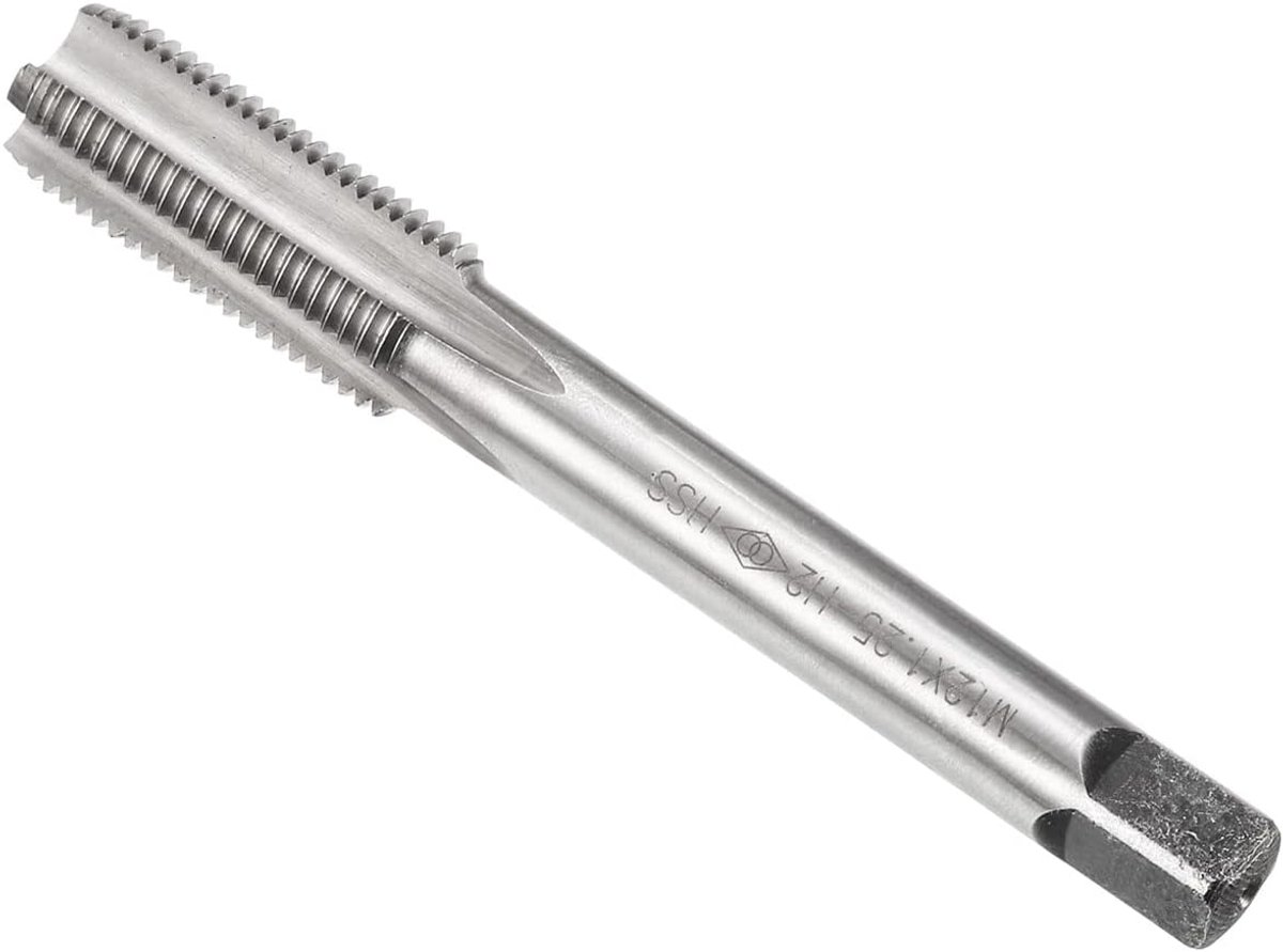 1 stuk schroefdraadfrees metrisch M12 x 1,25 schroefdraad H2 snelstaal machine 4 rechte fluiten schroef inrijgen gereedschap - (toepassing: voor afluisteren boring machine)