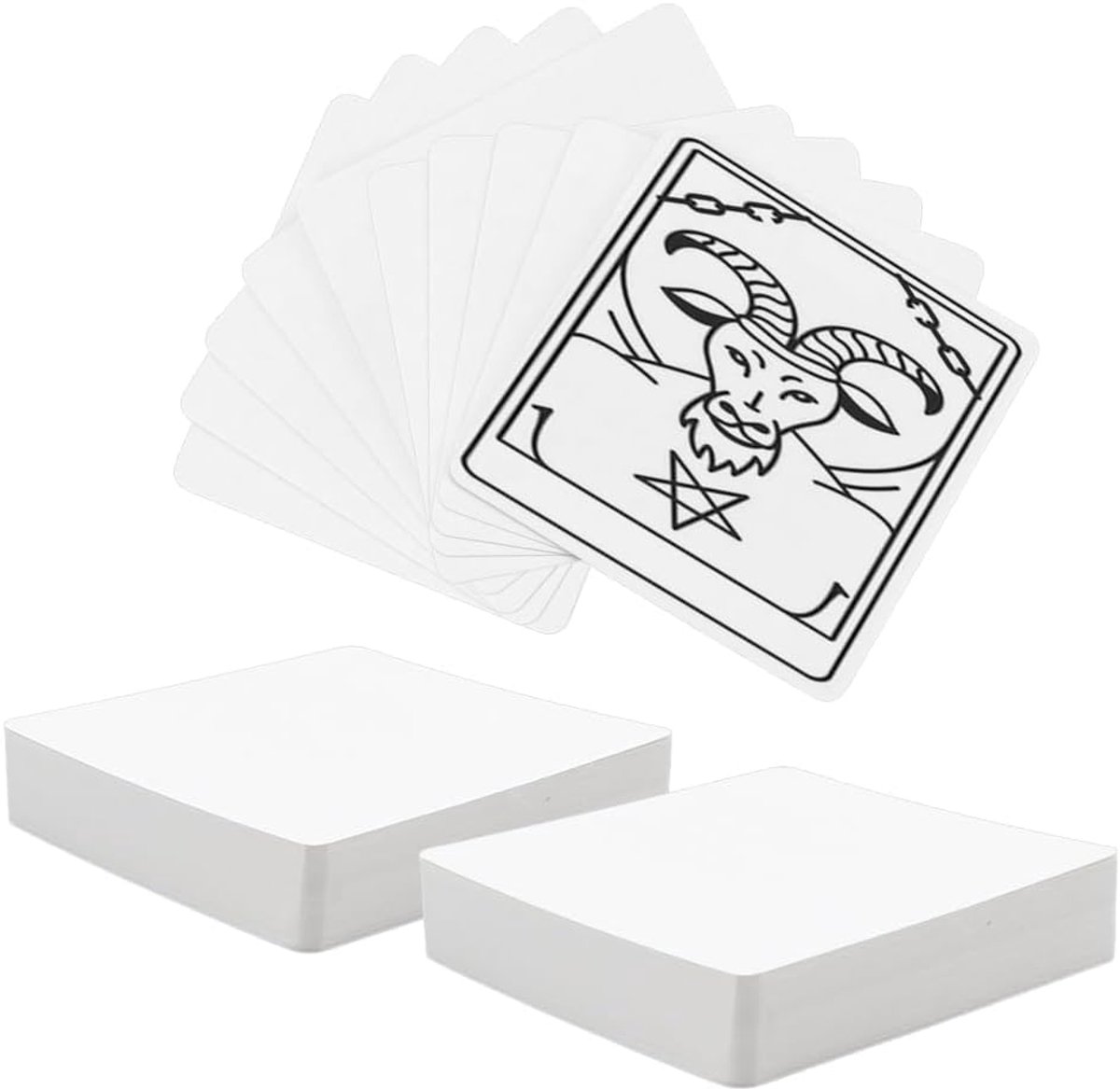 Nbeads 120 stuks blanco tarotkaarten, 10 x 11 cm, blanco Oracle kaarten, blanco kaarten om zelf te maken, voor het maken van je eigen Oracle tarotkaarten