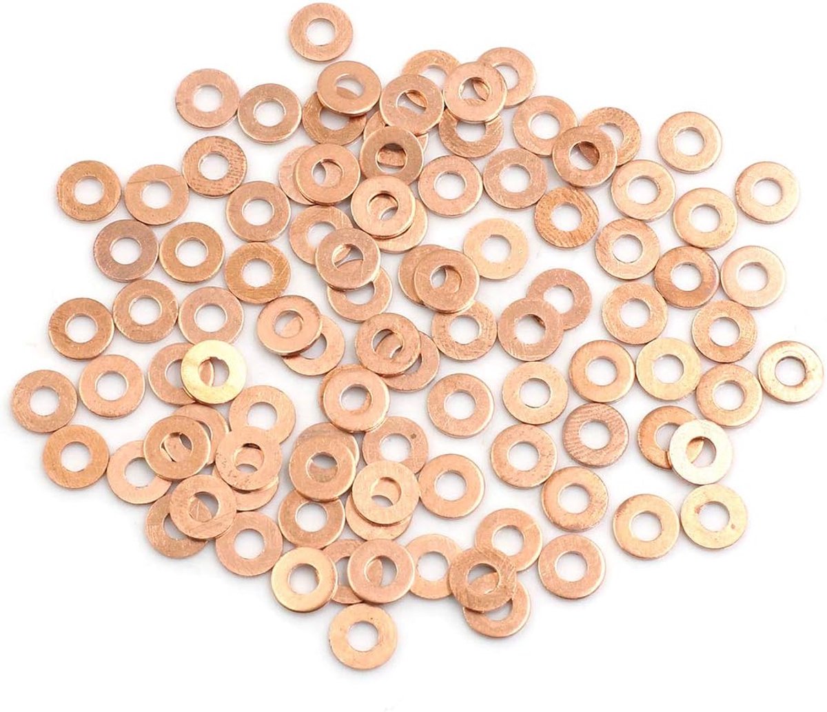 Map 100 stuks 4 mm binnendiameter afdichting koper zon auto