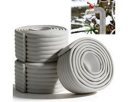 Buisisolatie, verwarmingsbuis, isolatie, 8 cm x 6 m, zelfklevend, buitenisolatie, verwarmingsbuizen met geluidsreductie, voor buisbescherming (grijs)