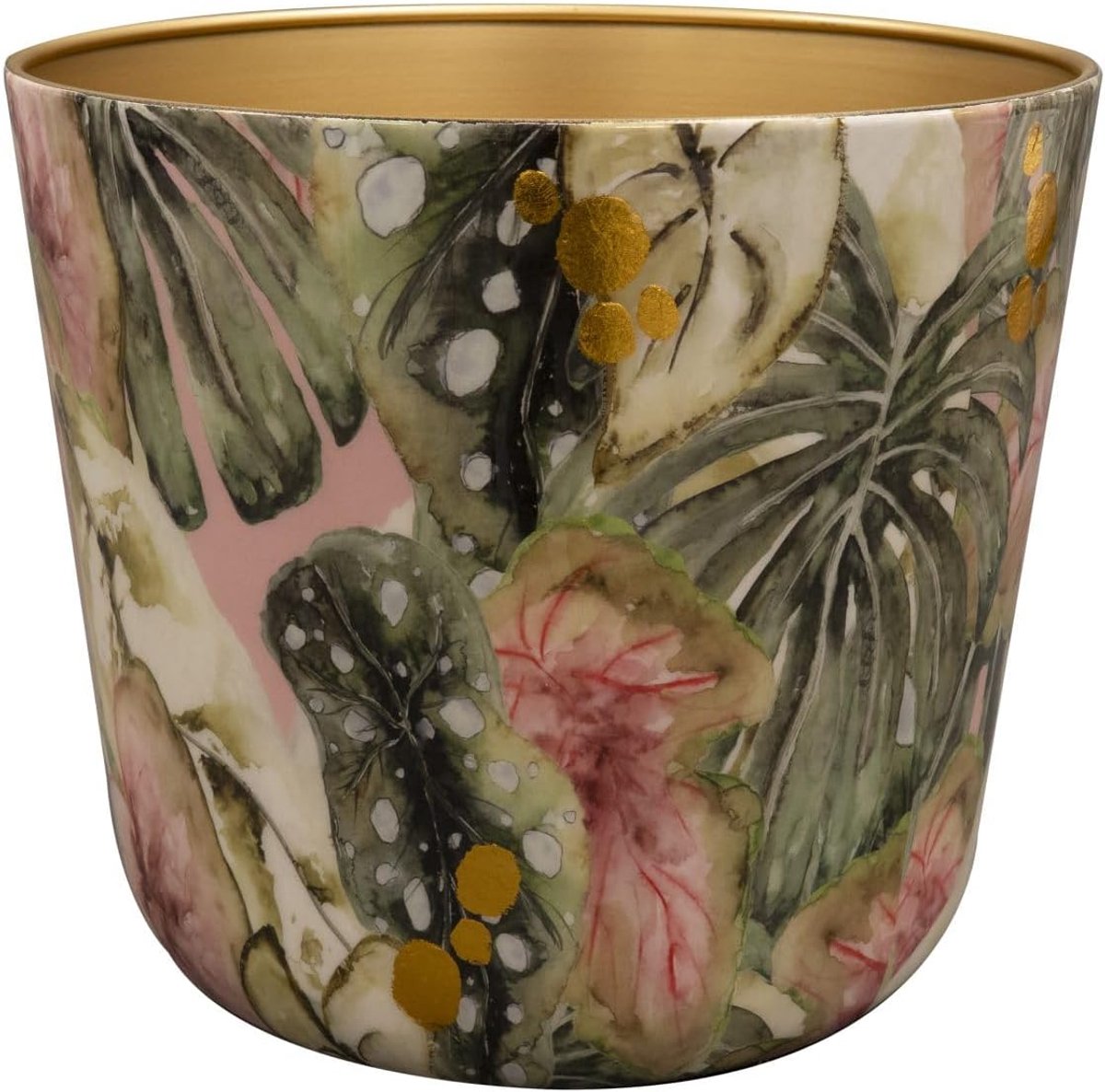 Vaas conisch 26x23 - Metaal & Epoxy - Exclusief design - Unieke print voor interieur - SnelShoppen