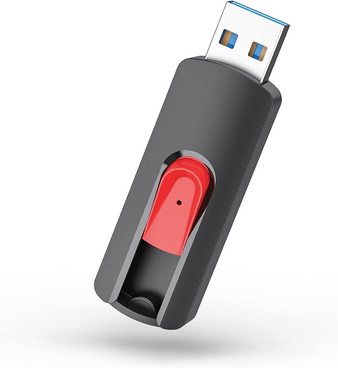 USB-stick, 256 GB, USB 3.0, 256 GB, hoge snelheid met aflezing 130 MB/s, ontwerp uittrekbaar en compact, voor pc, Mac, tv en spelconsole, rood