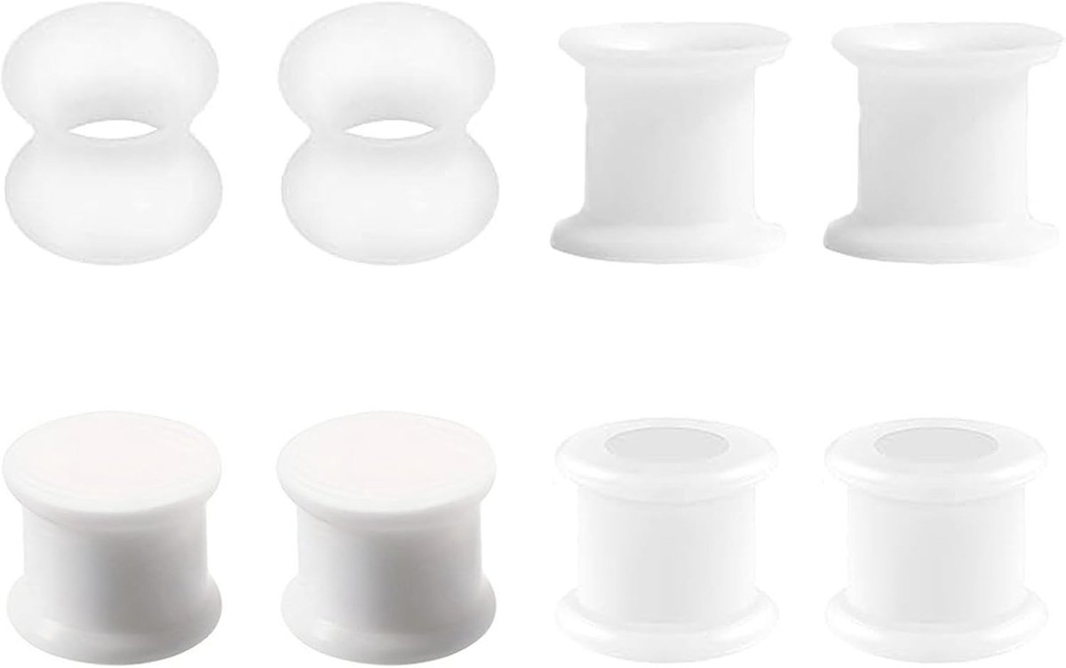 Tunnels, siliconen oordopjes tunnels flexibele vlees oortunnel dubbel uitlopende oordopjes expander oormeter 3/4/5/6/8/10/12/14/16/18/20mm oor stretcher piercing unisex