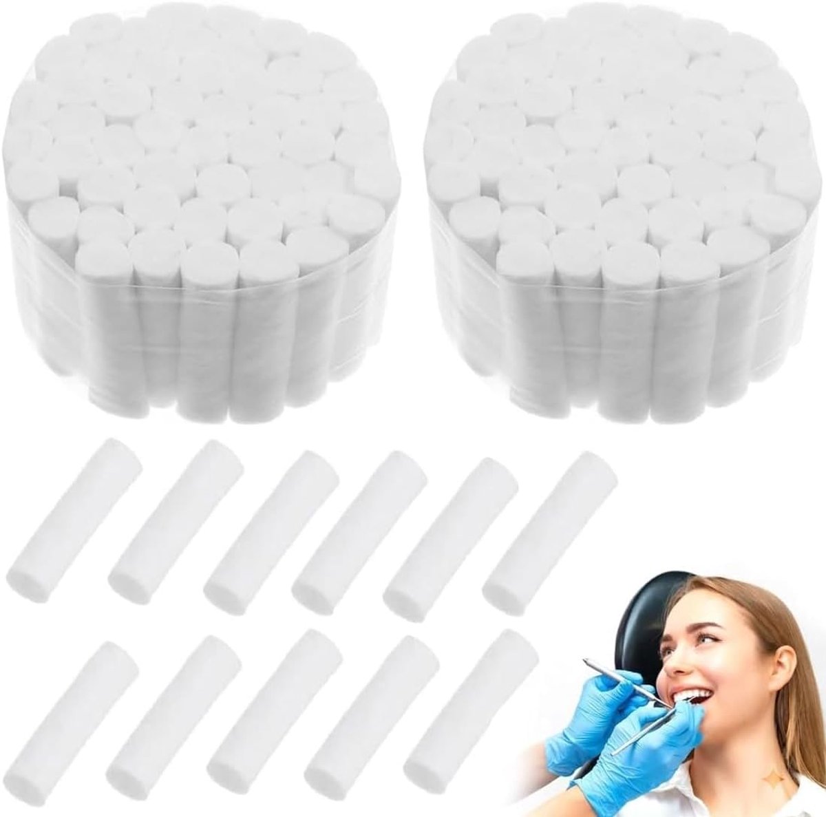 100 stuks hemostatische neusdoekjes, houder voor neusbloeding, super absorberende katoenen rollen voor tandartsen, voor kinderen en volwassenen