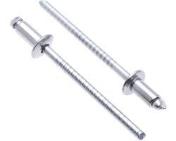3.2mm x 10mm A2 roestvrijstalen blindklinknagels, Pak van 50 – AISI 304 Klinknagels voor metaal, Bolkop Blindklinknagel, Popnagels voor Carrosserie, Metalen Bevestiging, Leer, Duwklinknagels