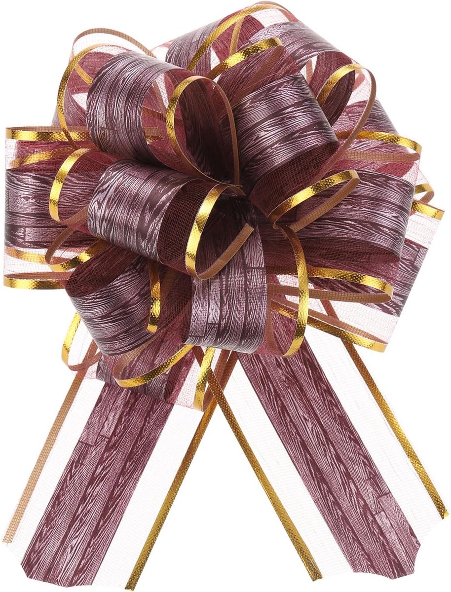 10 stuks 10 stuks 10 cm grote organza lint voor geschenkverpakkingen strik vintage rood glanzend voor bruiloft Kerstmis manden auto geschenken