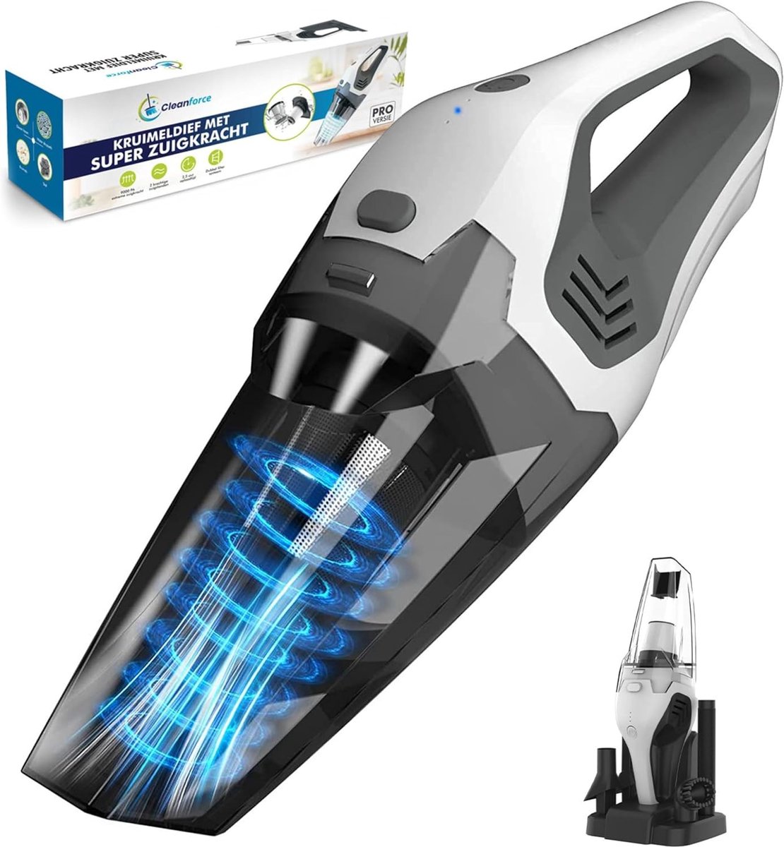 Stofzuiger Pro met 2 krachtige zuigstanden - Draadloos - Nat & Droog - Perfect voor thuis en auto - SnelShoppen