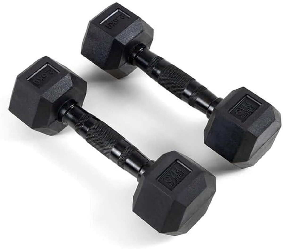 Hexa dumbbells 2.5 kg - set van 2 - hoge kwaliteit - ideaal voor krachttraining - ShopVlot