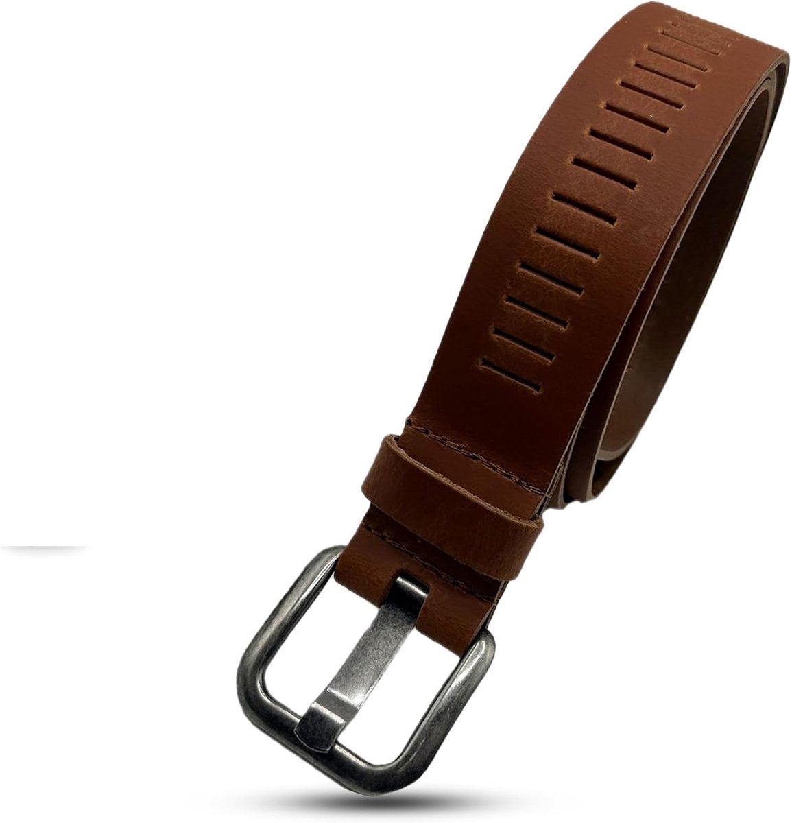 Leren riem unisex 95 cm - handgemaakt - 4 cm breed - stijlvol accessoire - ShopVlot