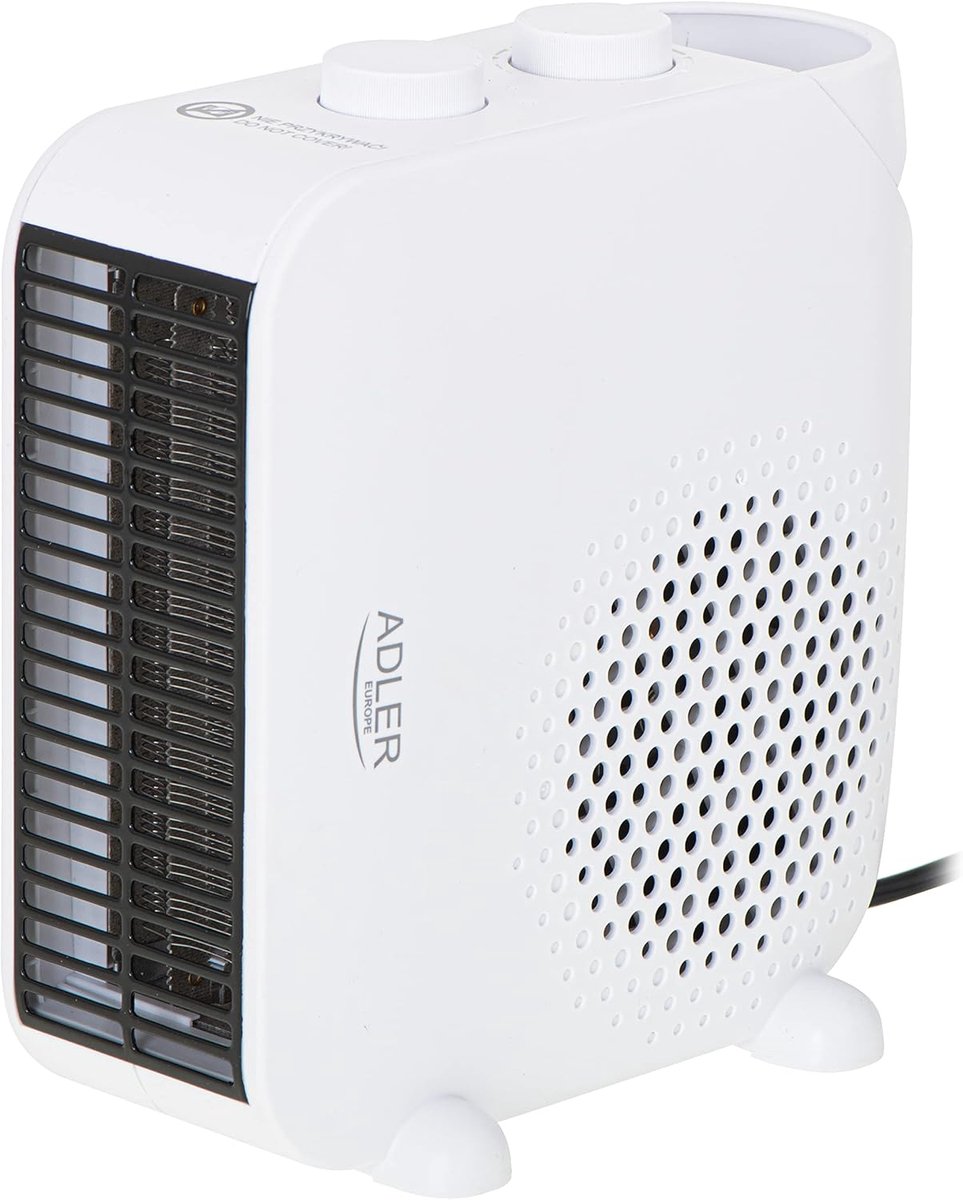 Thermofan 2000 W - Wit - Twee standen - Ideaal voor thuis en kantoor - ShopVlot