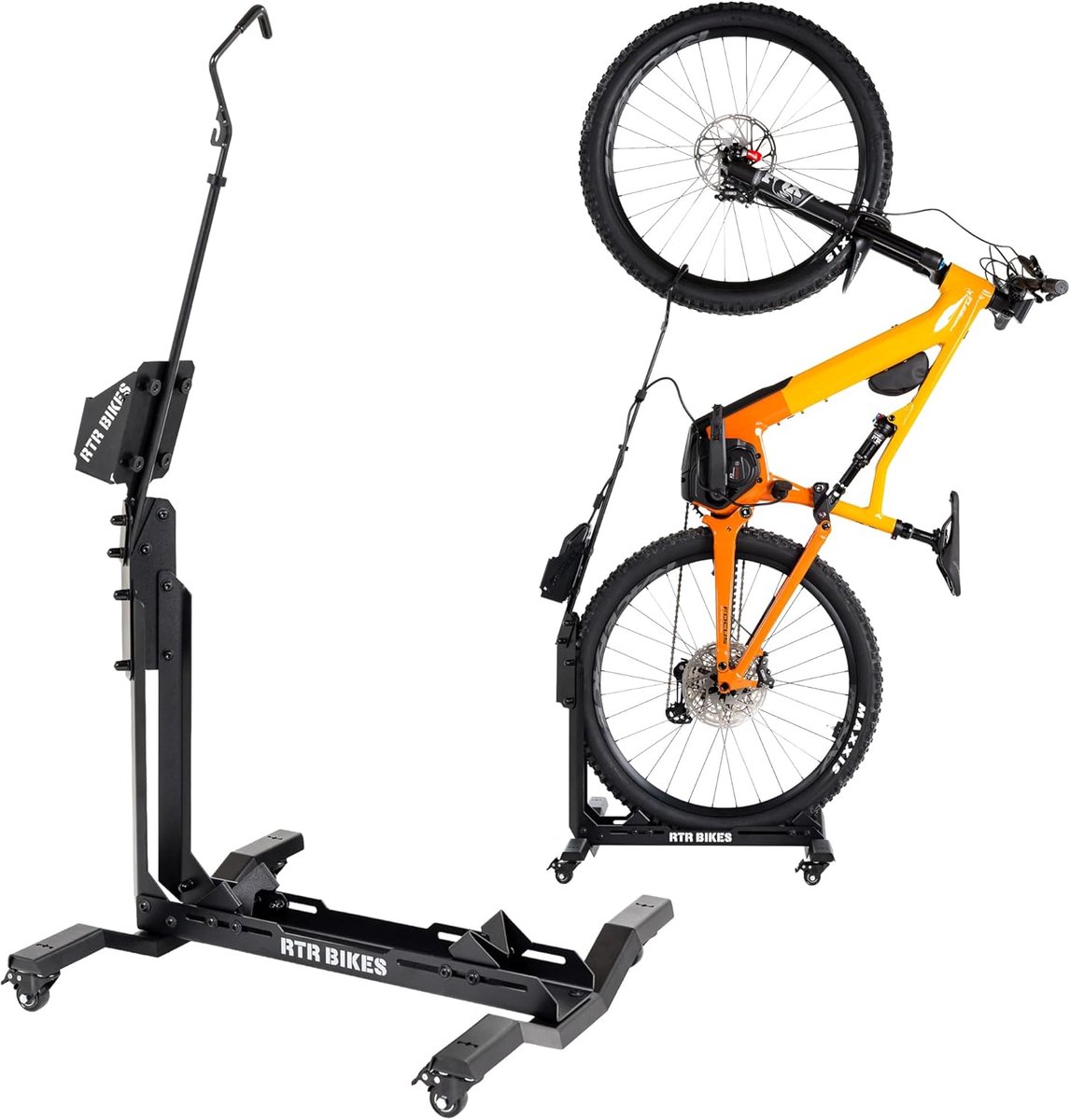 SnelShoppen - Verrijdbare Fietsstandaard voor E-bike, Mobiel Laadstation met Opladerhouder, Geschikt voor Banden van 24-29 Inch, Tot 30 kg, Made in EU