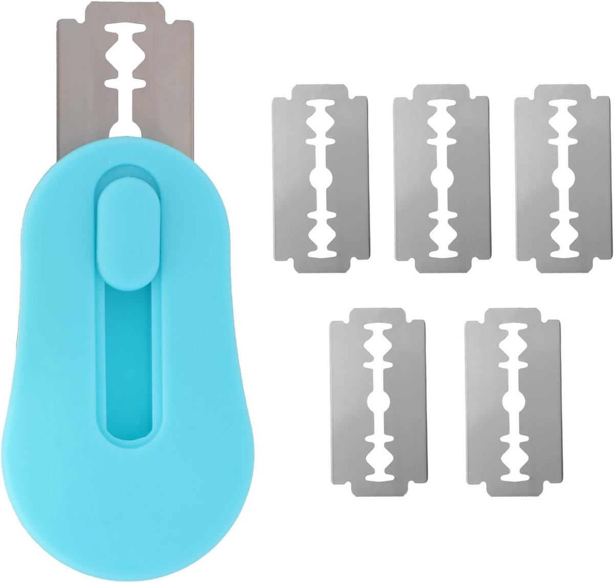 Broodsnijder met 5 verwisselbare messen - roestvrij staal - ergonomisch handvat - precisie in deegsnijden - ShopVlot