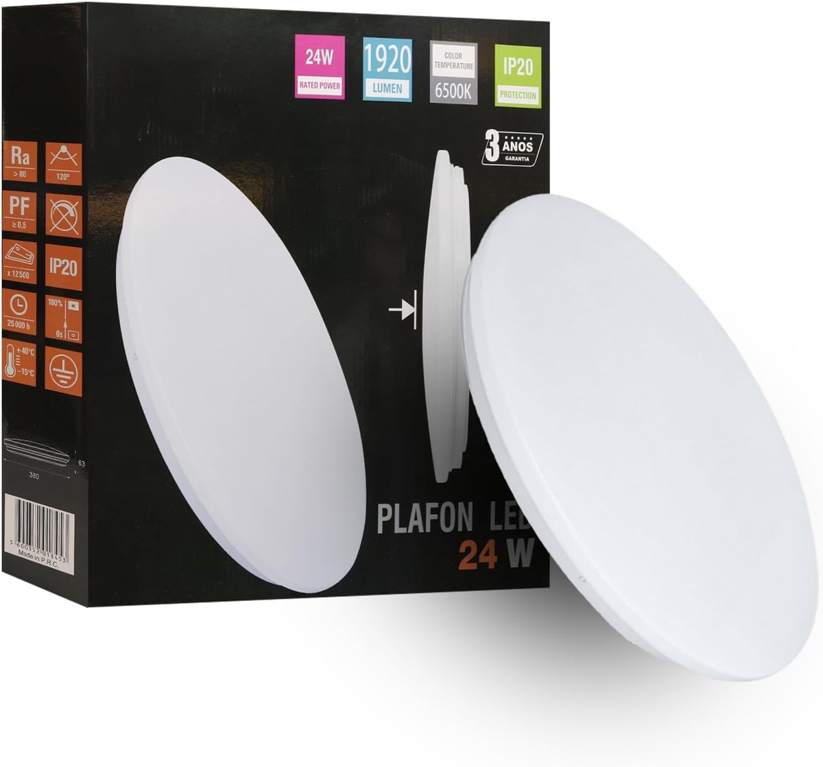 Plafondlamp Ø38cm - Modern design - Ultra-dun - Perfect voor badkamer - ShopVlot