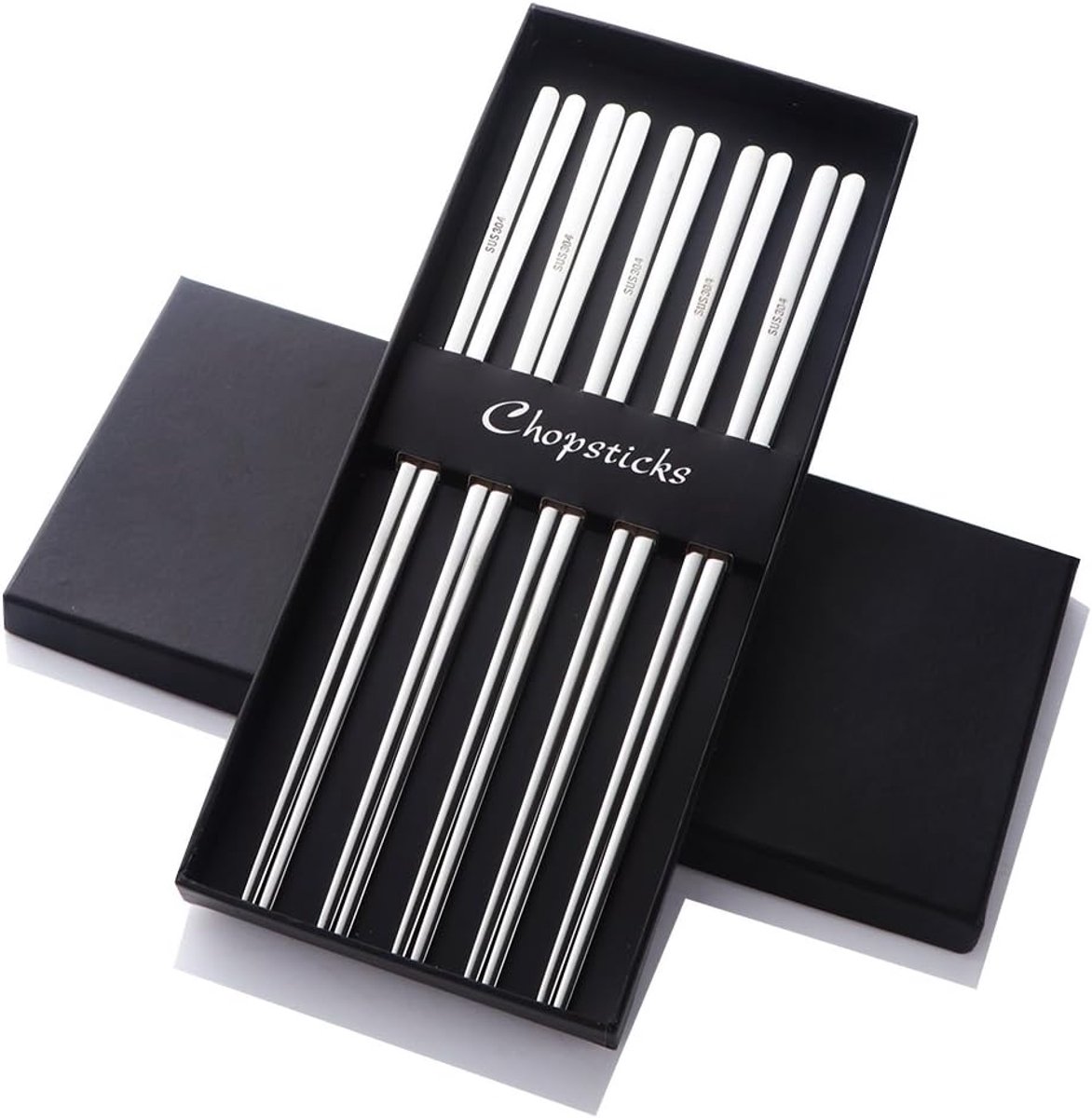 Chopsticks 9 inch - RVS 18/10 - Herbruikbaar - Makkelijk schoon te maken - ShopVlot