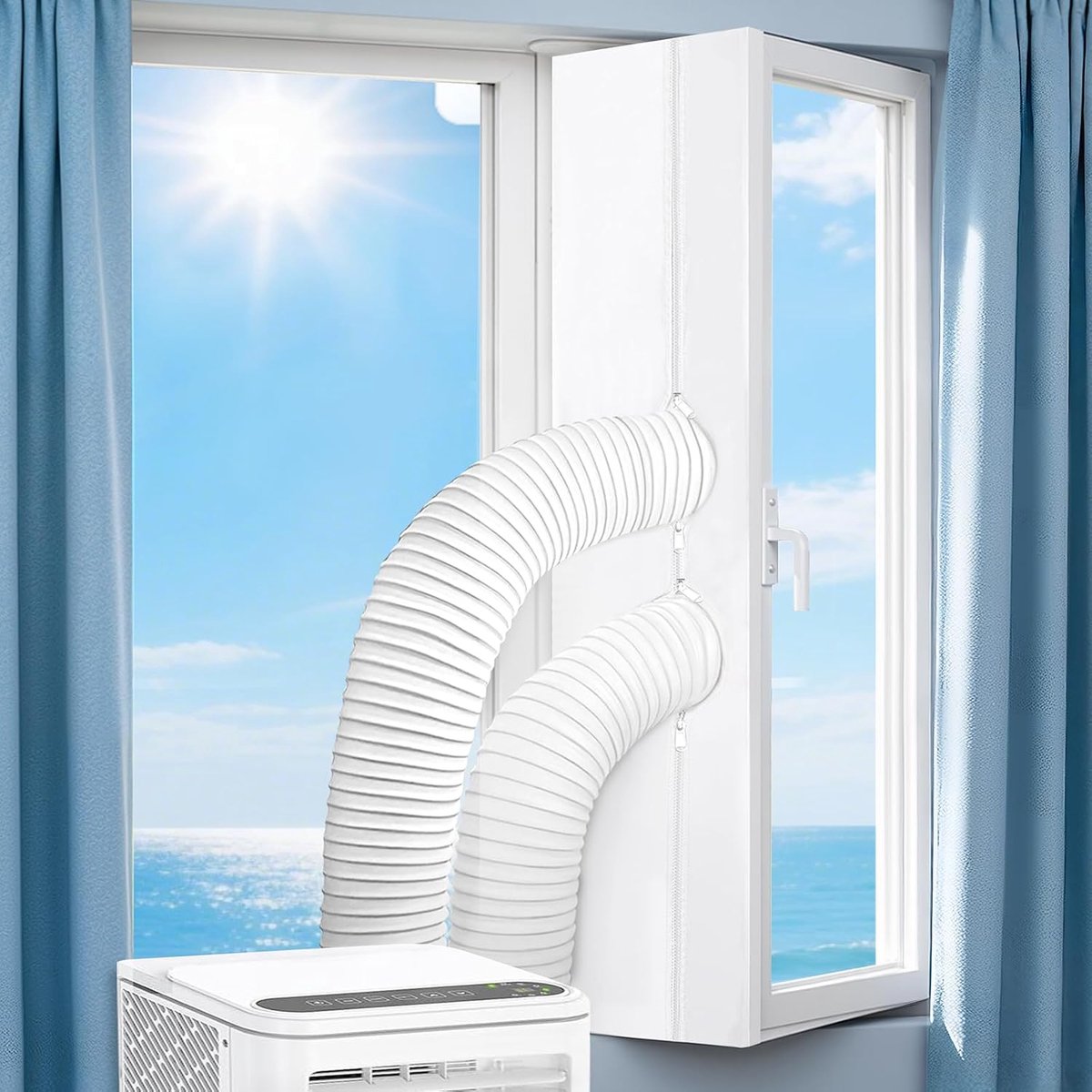 Mobiele airconditioner raamafdichting 400cm - waterproof - zonder boren - optimaliseert koeling - ShopVlot