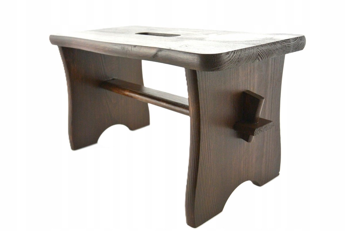 Houten Keukenkrukje Middelbruin - Stevig en Decoratief